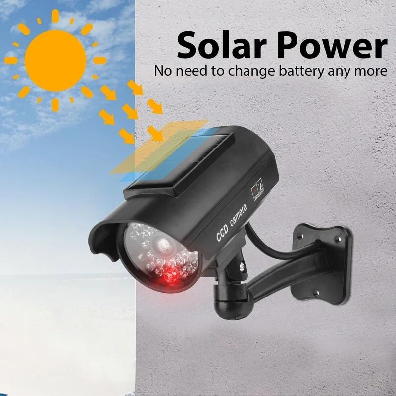 Solar Dummy Security Camera With Flashing LED Light For Indoor And Outdoor Use 2