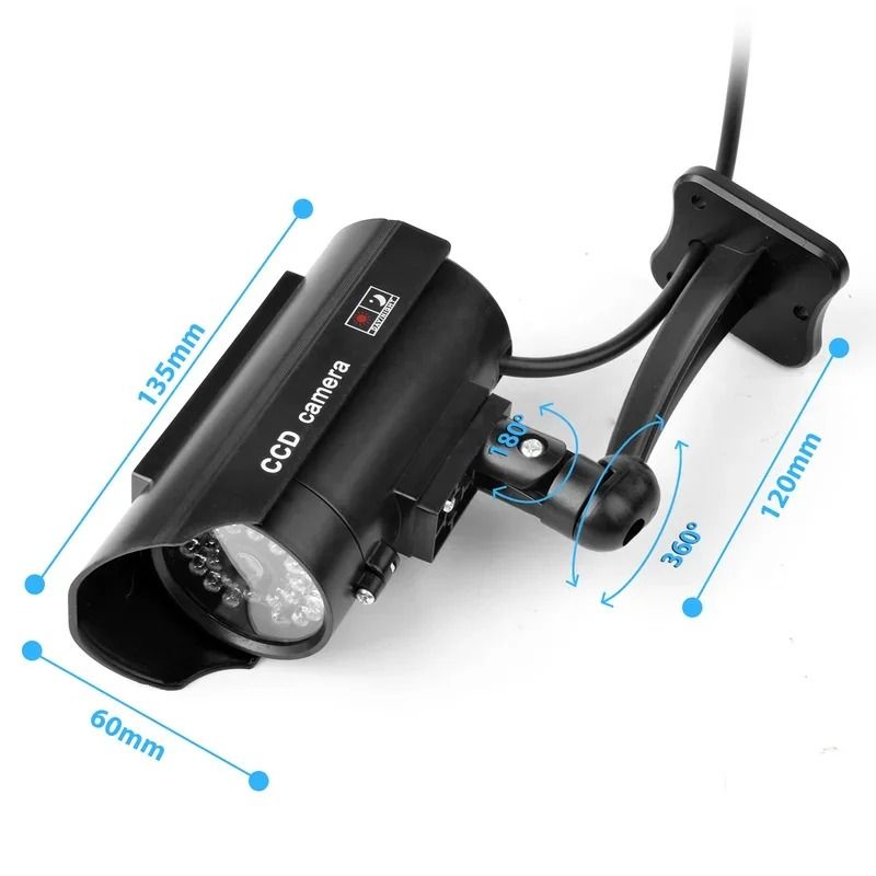 Solar Dummy Security Camera With Flashing LED Light For Indoor And Outdoor Use 3