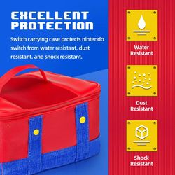 protective carrying case for nintendo switch 2 oled with storage for controllers and accessories