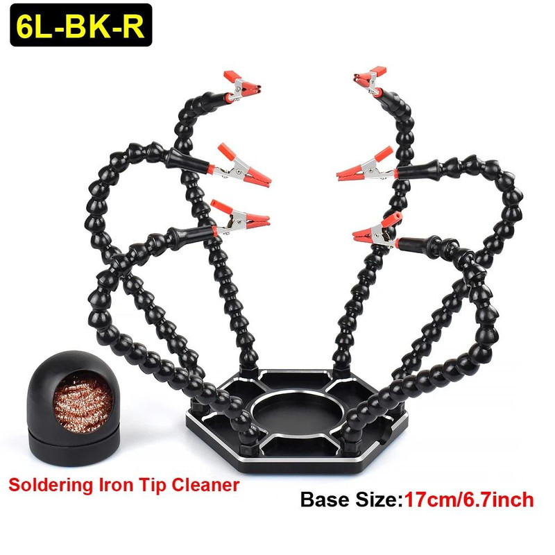 Soldering Helping Hands Tool With 3X Magnifier LED Light And USB Smoke Exhaust Fan For PCB Repair 11