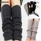 Women Autumn Winter Leg Warmers With Knit Flower Design For Sports And Daily Wear 0