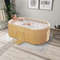 Foldable Portable Hot Tub Collapsible Ice Bath Tub With Dual Drainage Design For Home Cold And Hot  3