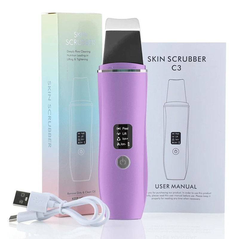 Ultrasonic Skin Scrubber Blackhead Remover And Deep Face Cleaning Tool 11