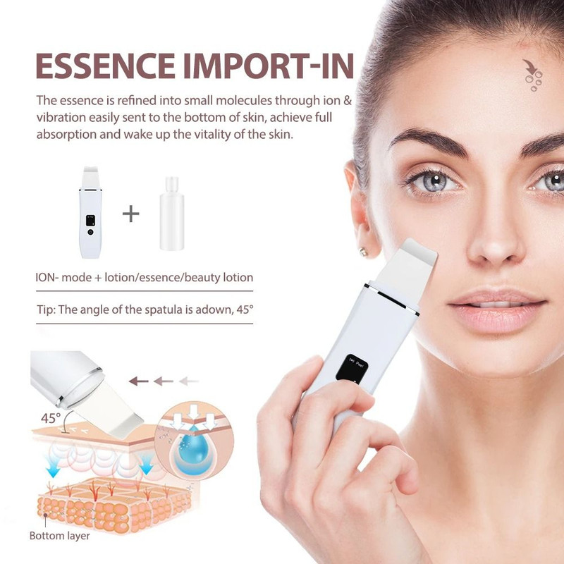 Ultrasonic Skin Scrubber Blackhead Remover And Deep Face Cleaning Tool 2