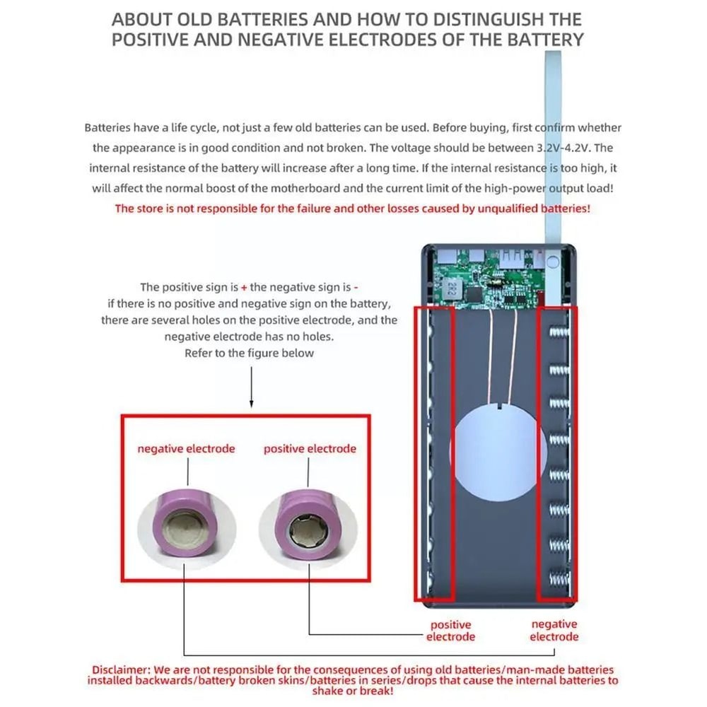 16Slot 18650 Battery Holder Power Bank Case 3