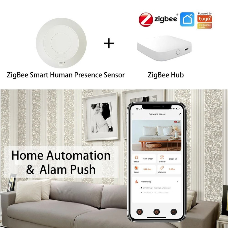 ZigBee WiFi MmWave Radar Motion Sensor With Human Presence Detection For Smart Home Automation 1