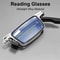 Folding Reading Glasses With Transparent Lenses Anti Blue Light Metal Frame And Case 1