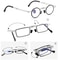 Folding Reading Glasses With Transparent Lenses Anti Blue Light Metal Frame And Case 5