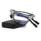 Folding Reading Glasses With Transparent Lenses Anti Blue Light Metal Frame And Case 8