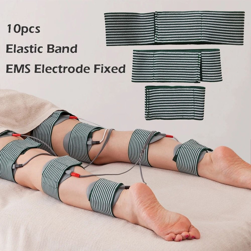 Microcurrent Conductive Silicone Electrode Pad Fixing Elastic Bands Adjustable Stretch Straps For E 0