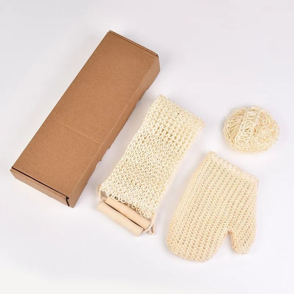 Ramie Jute Exfoliating Bath Towel And Back Scrubber Belt For Shower And Body Cleaning 8
