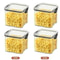 Stackable Plastic Food Storage Containers With Airtight Lids For Kitchen Organization 11