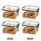 Stackable Plastic Food Storage Containers With Airtight Lids For Kitchen Organization 8