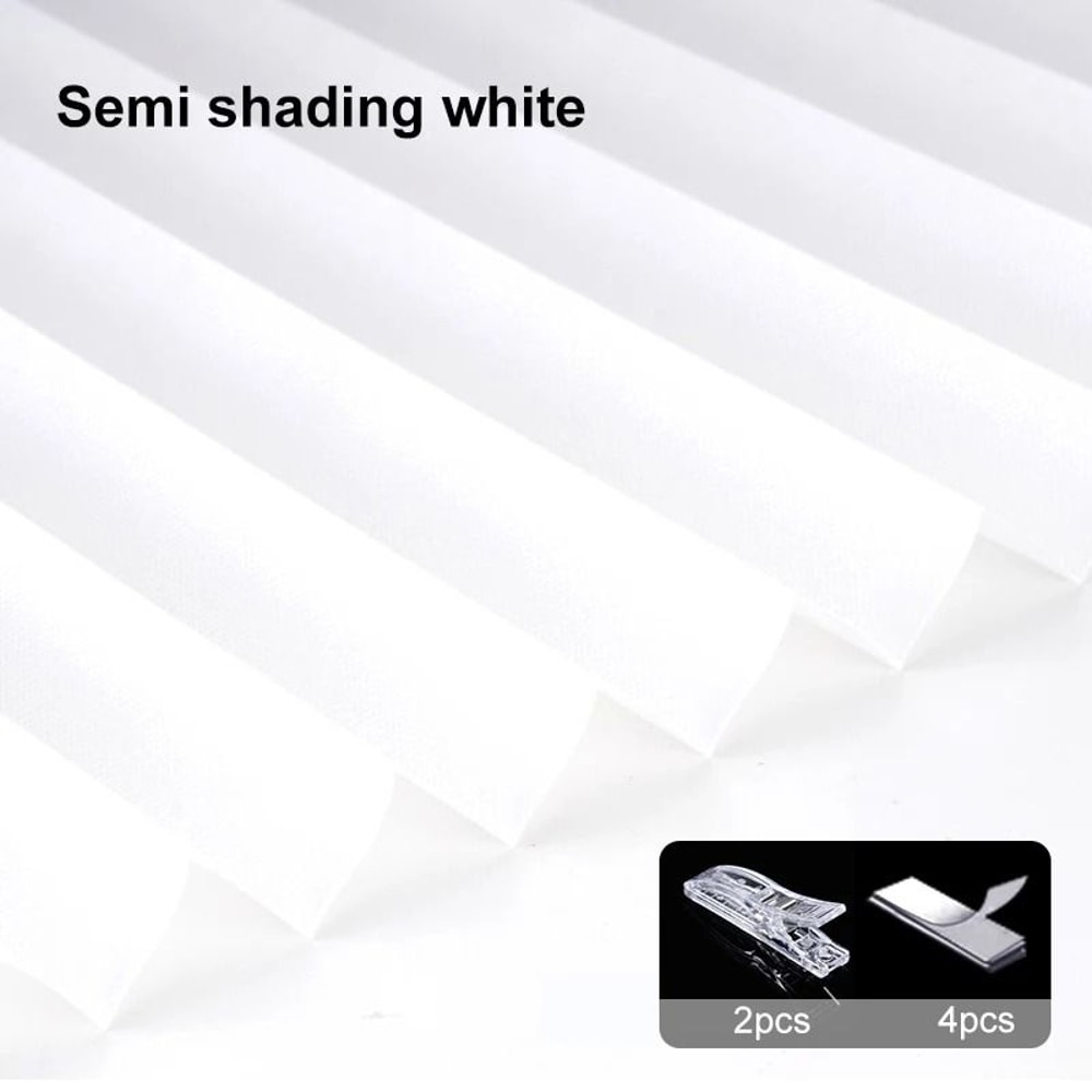 Self Adhesive Pleated Blackout Window Shade Non Woven Curtain For Home And Office 5