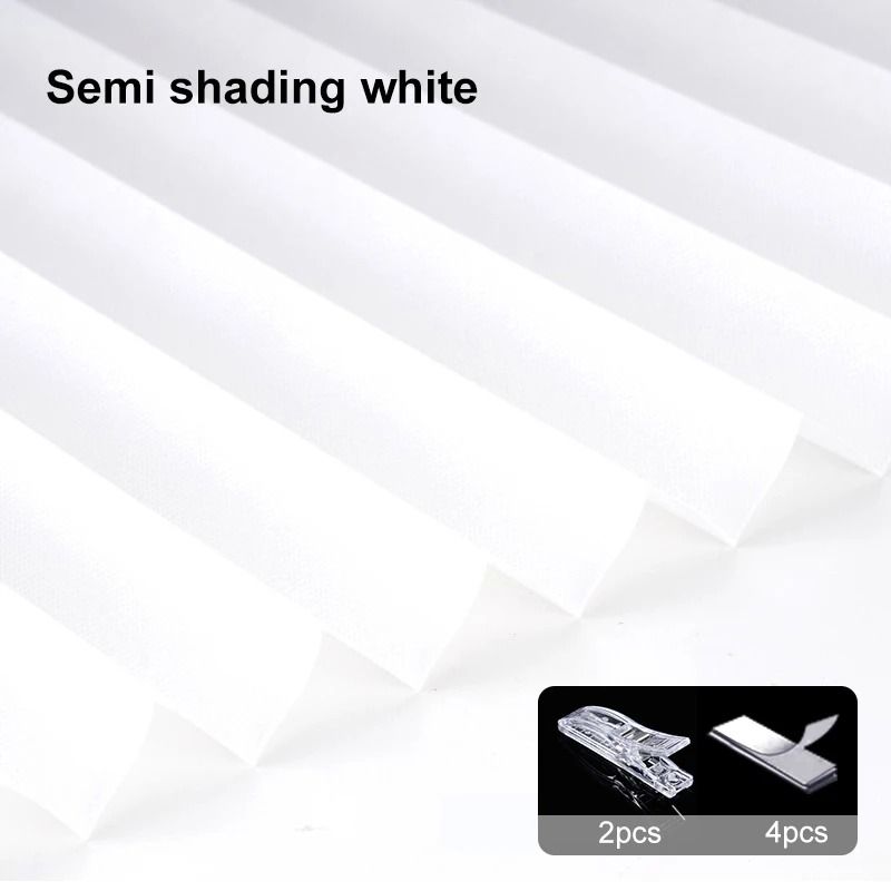 Self Adhesive Pleated Blackout Window Shade Non Woven Curtain For Home And Office 5