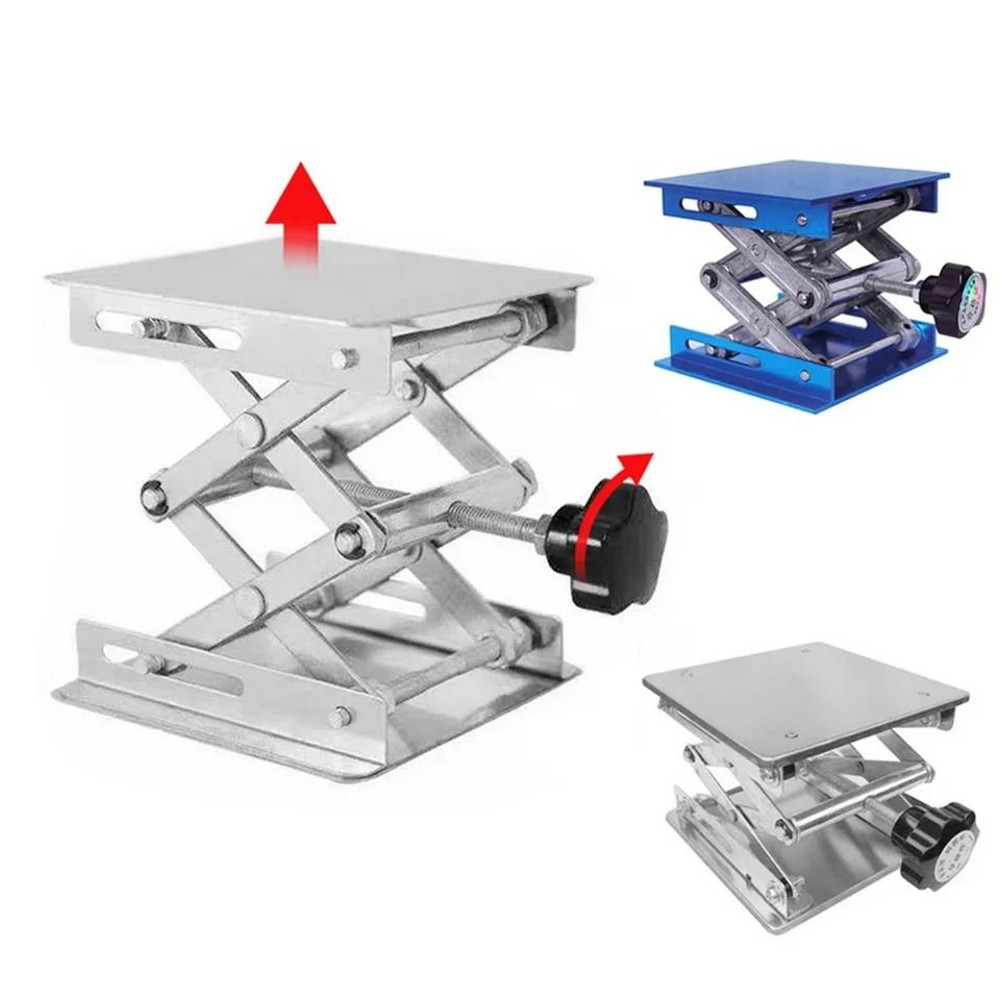 Adjustable Scissor Lift Table Stand Platform For Lab And Woodworking Use 0