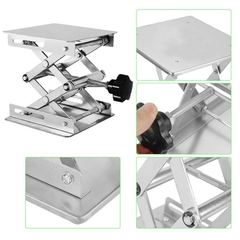 Adjustable Scissor Lift Table Stand Platform For Lab And Woodworking Use 5