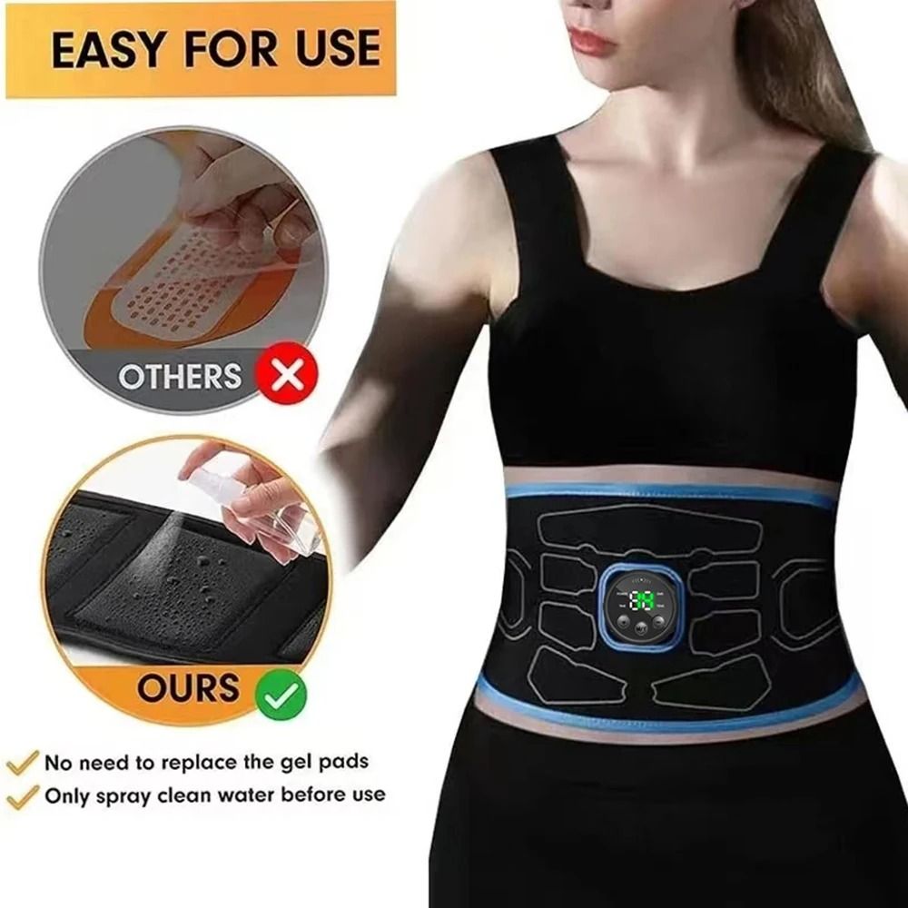 EMS Abdominal Muscle Stimulator Belt Electric Waist Trainer Slimming Massager 4