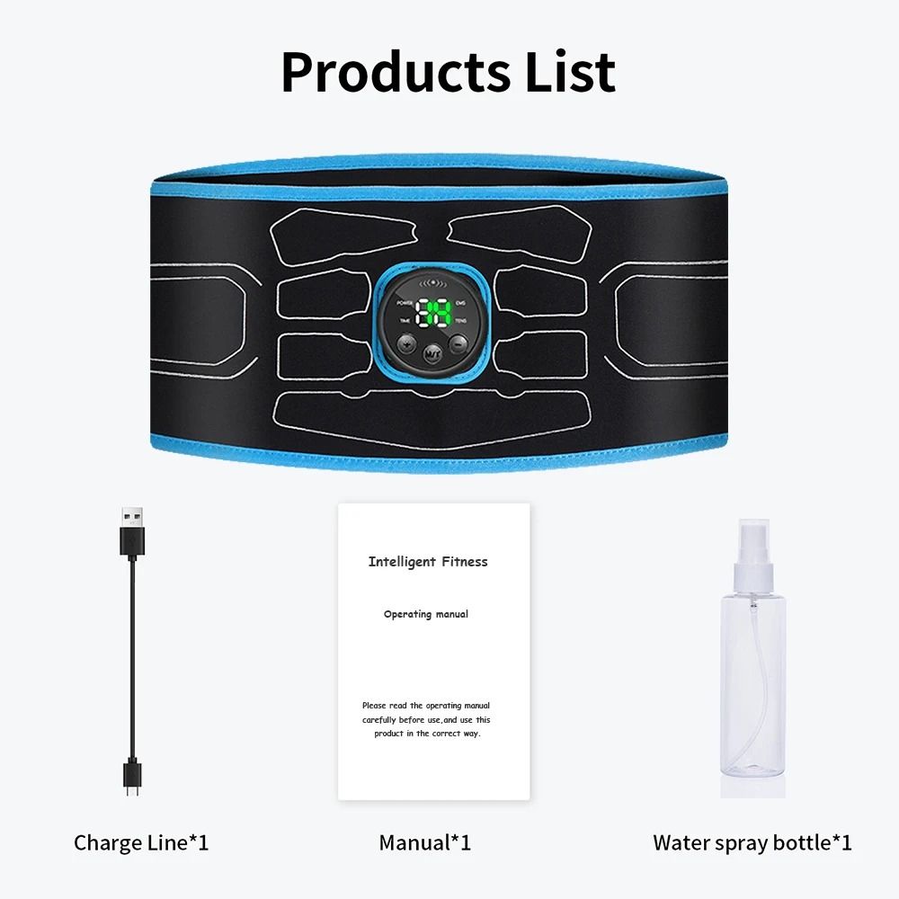 EMS Abdominal Muscle Stimulator Belt Electric Waist Trainer Slimming Massager 6