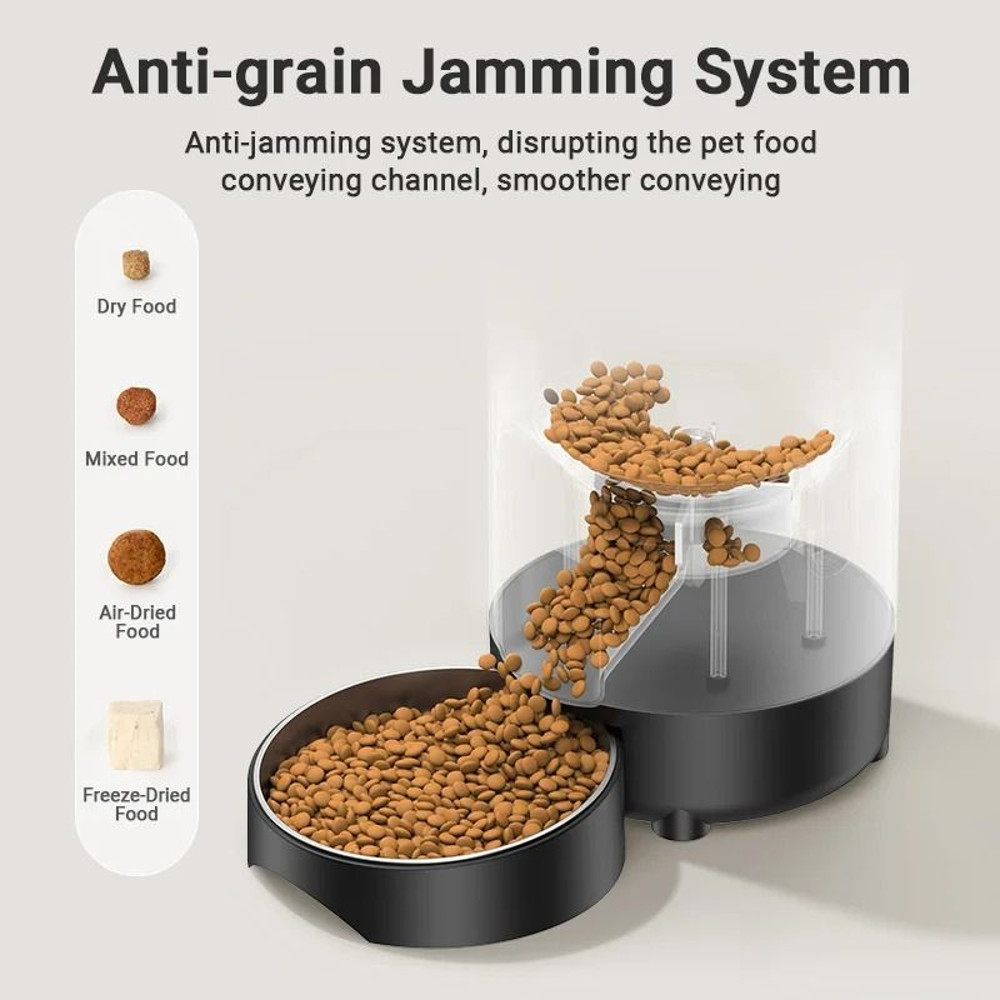Smart Automatic Pet Feeder 2L With WiFi App Control And Dual Power Supply 3