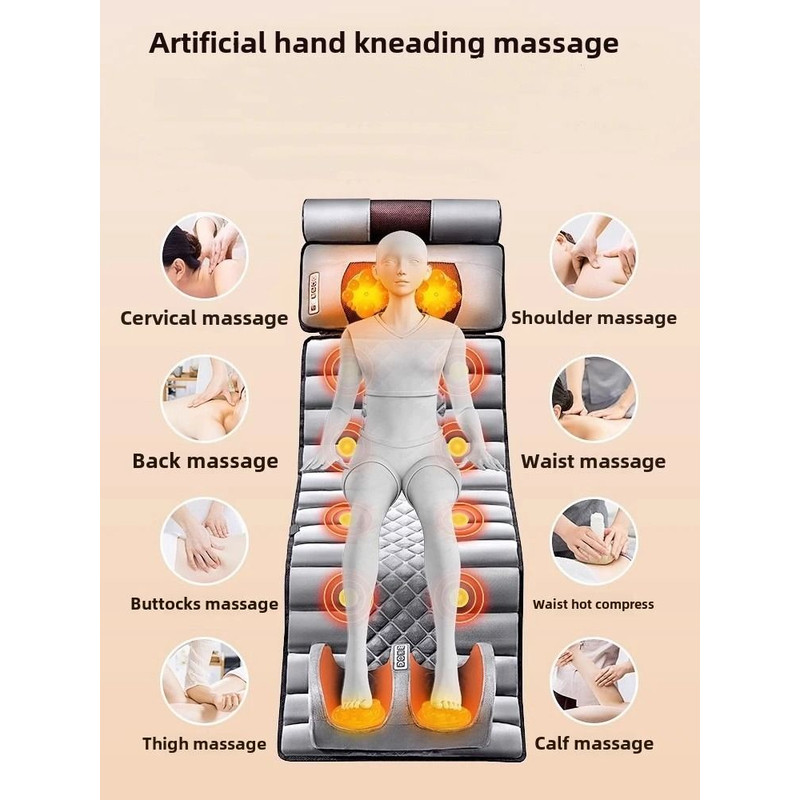 Full Body Massage Pad With 10Zone Vibration Heat Therapy And Foot Calf Kneading Function 4