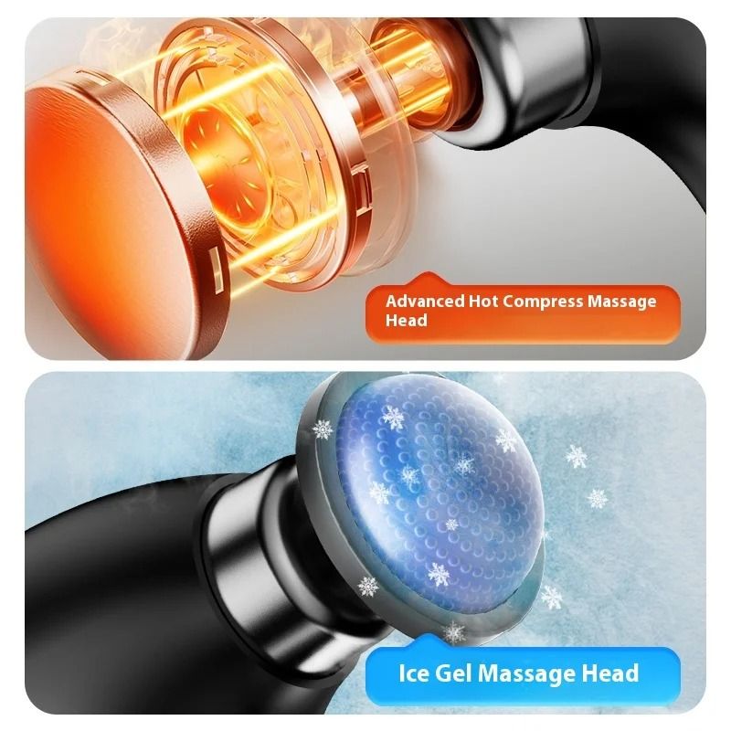 Portable Fascia Massage Gun With Hot And Cold Heads And Adjustable Angles 4