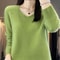 Merino Wool VNeck Sweater For Women Soft Cashmere Knit Pullover For Autumn And Winter 9
