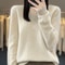Merino Wool VNeck Sweater For Women Soft Cashmere Knit Pullover For Autumn And Winter 10
