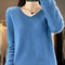 Merino Wool VNeck Sweater For Women Soft Cashmere Knit Pullover For Autumn And Winter 13