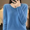 Merino Wool VNeck Sweater For Women Soft Cashmere Knit Pullover For Autumn And Winter 3