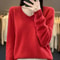 Merino Wool VNeck Sweater For Women Soft Cashmere Knit Pullover For Autumn And Winter 15
