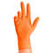 Heavy Duty Orange Nitrile Work Gloves  8Mil Industrial Disposable Gloves With Diamond Grip For Mech 2