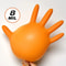 Heavy Duty Orange Nitrile Work Gloves 8Mil Industrial Disposable Gloves With Diamond Grip For Mech 4