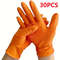 Heavy Duty Orange Nitrile Work Gloves  8Mil Industrial Disposable Gloves With Diamond Grip For Mech 8