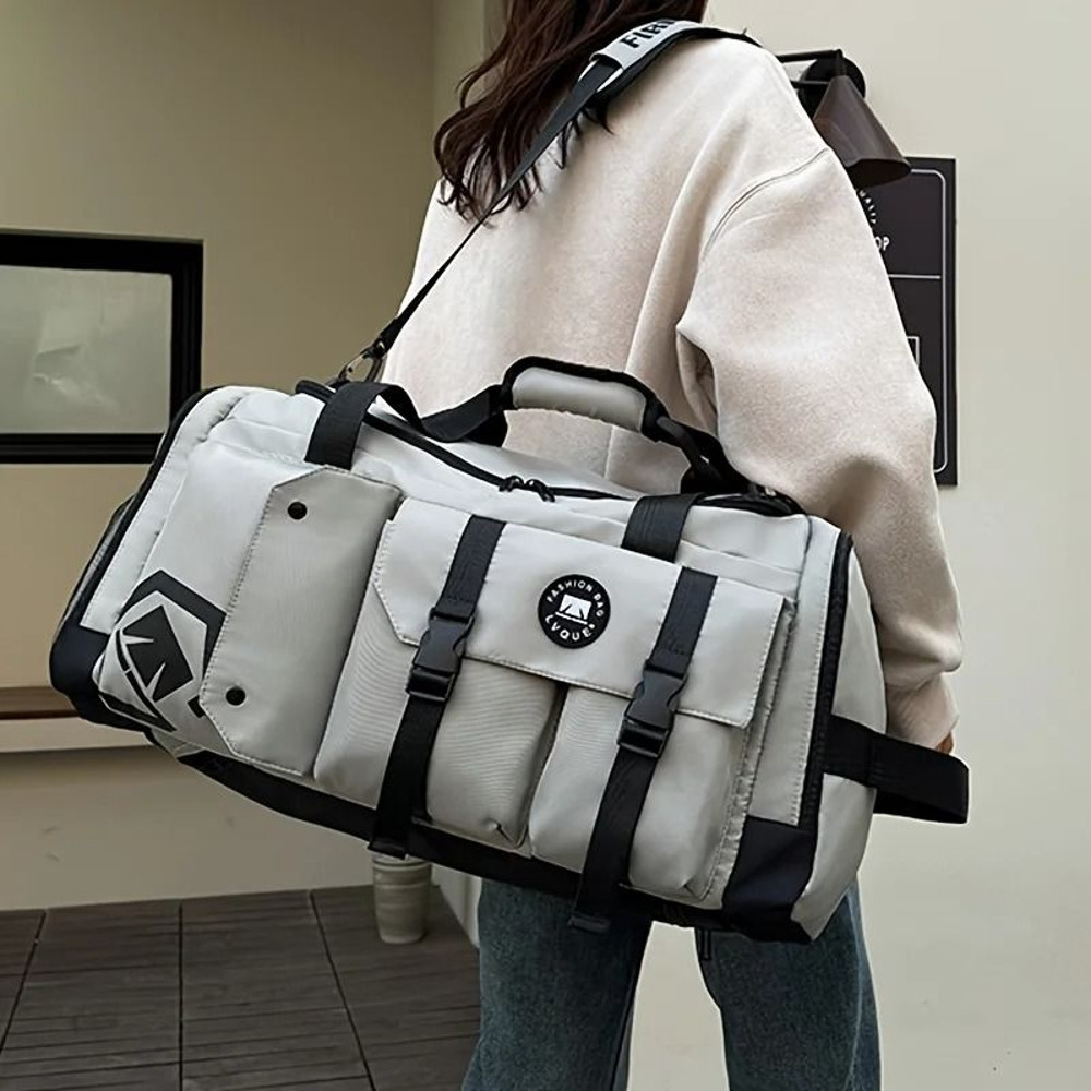 Large Capacity Travel And Gym Bag  Waterproof Duffel With WetDry Separation And Shoe Compartment 3