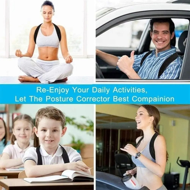 Adjustable Back Shoulder Posture Corrector Belt For Spine And Clavicle Support 3