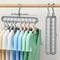 3pcs Foldable 9Hole Space Saving Clothes Hangers Heavy Duty Closet Organizer For Home And Dorm 2