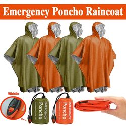 emergency waterproof survival poncho and blanket – lightweight thermal raincoat for camping and outdoor safety