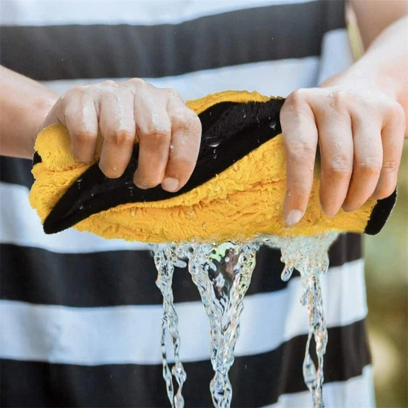 126pcs Thick Microfiber Cleaning Towels  DoubleLayer Car Wash And Drying Cloths For Auto Detailing  4