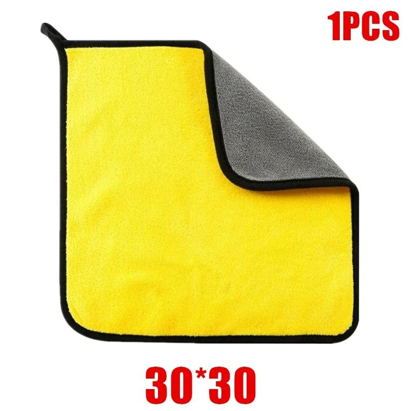 126pcs Thick Microfiber Cleaning Towels  DoubleLayer Car Wash And Drying Cloths For Auto Detailing  7