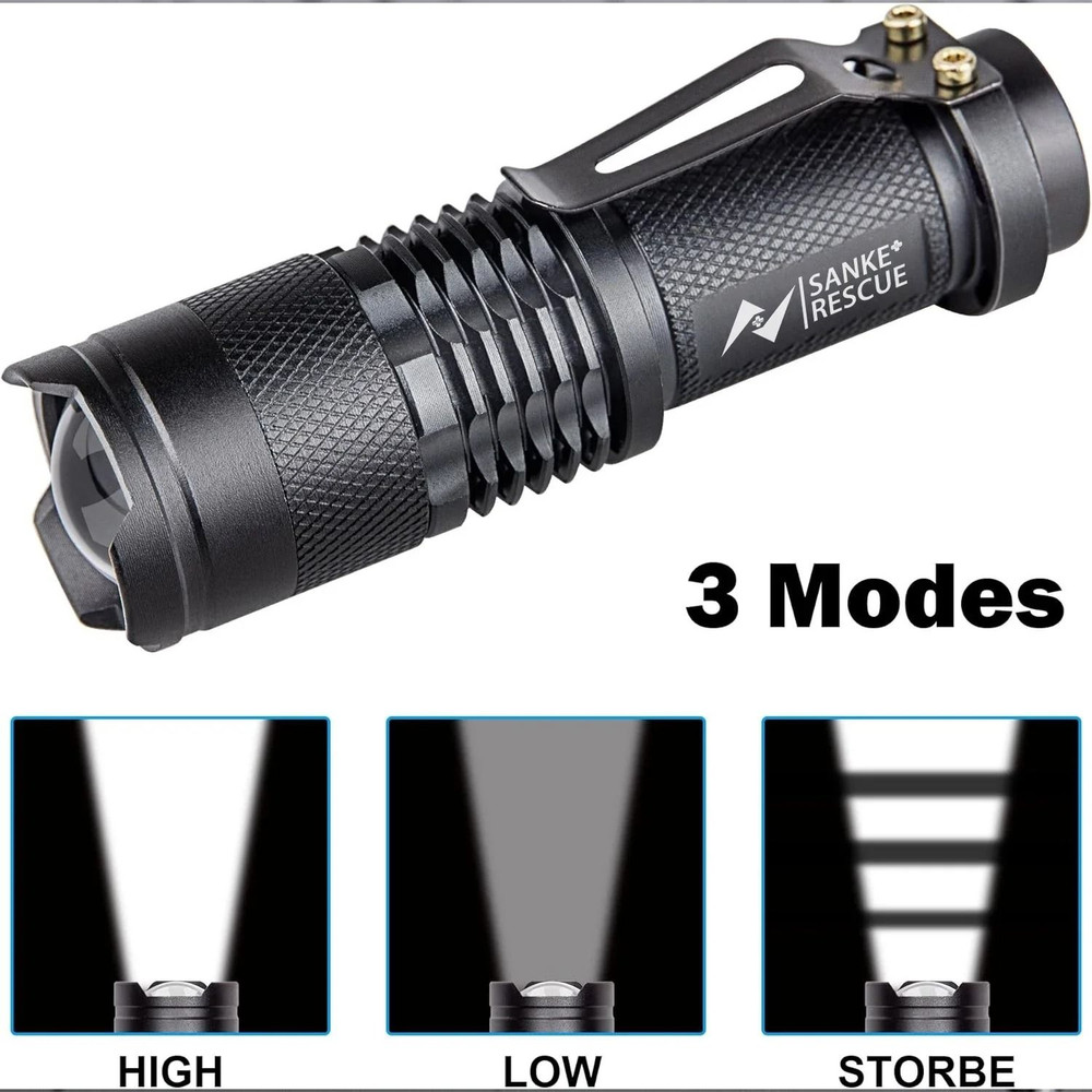 Waterproof Tactical LED Flashlight 3Mode Portable Camping Torch Light For Outdoor Hiking And Self 3