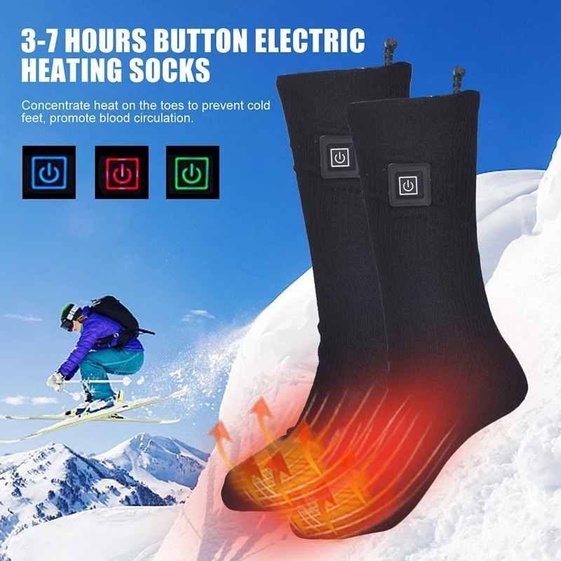 Winter Electric Heated Socks  Adjustable Thermal Foot Warmers For Men And Women Rechargeable For Sk 1