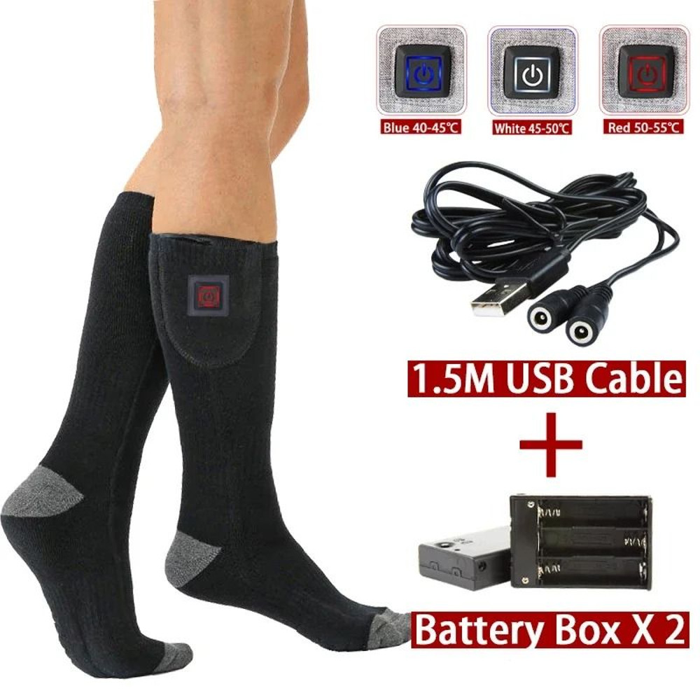 Winter Electric Heated Socks  Adjustable Thermal Foot Warmers For Men And Women Rechargeable For Sk 12