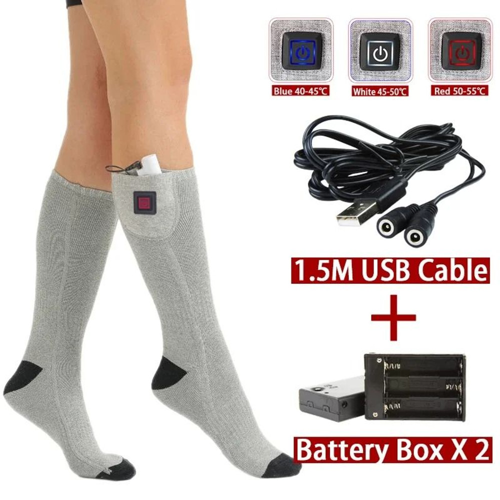 Winter Electric Heated Socks  Adjustable Thermal Foot Warmers For Men And Women Rechargeable For Sk 13
