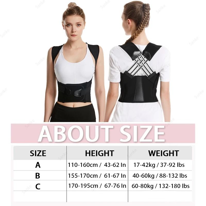 Adjustable Posture Corrector Belt For Adults  Breathable Back Support Strap For Men And Women 4