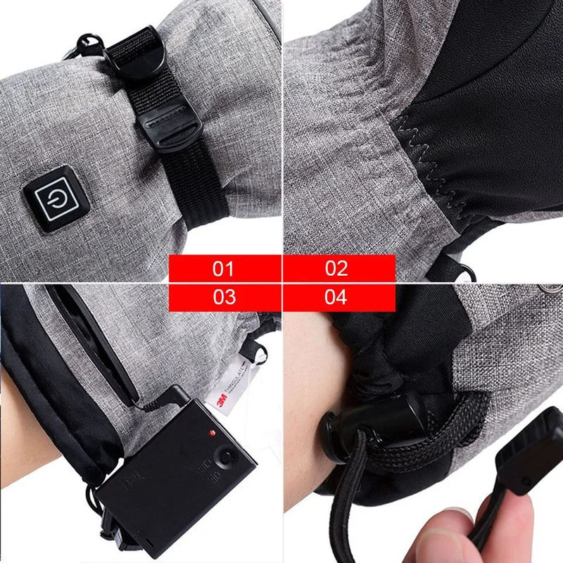 Electric Heated Winter Gloves  Waterproof Thermal Hand Warmers For Skiing Cycling And Outdoor Sport 2