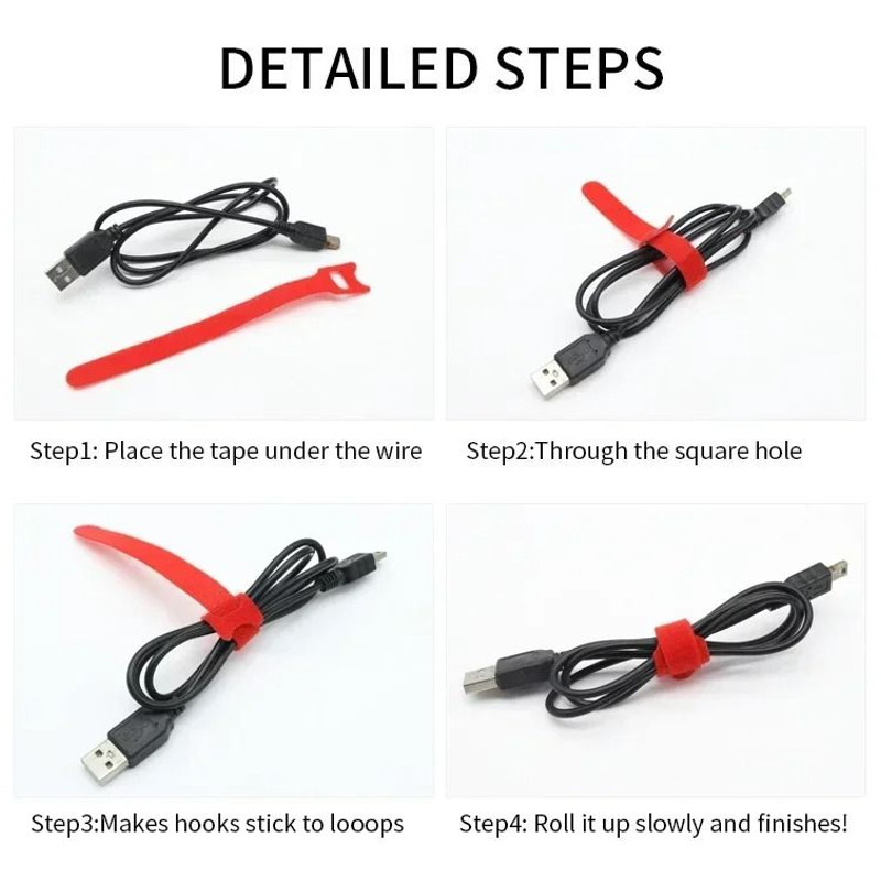 Releasable Cable Ties  Nylon Hook And Loop Fastening Straps For Wire Management And Cable Organizat 3