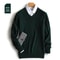 Classic VNeck Pullover Sweater For Men Warm Cashmere Cotton Blend Winter Jumper 21