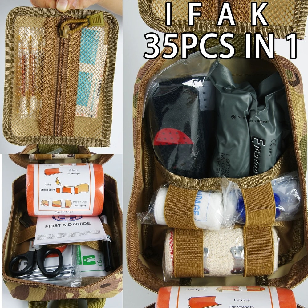 Tactical EDC First Aid Survival Pouch Molle Utility Trauma Kit Bag For Camping And Hiking 3