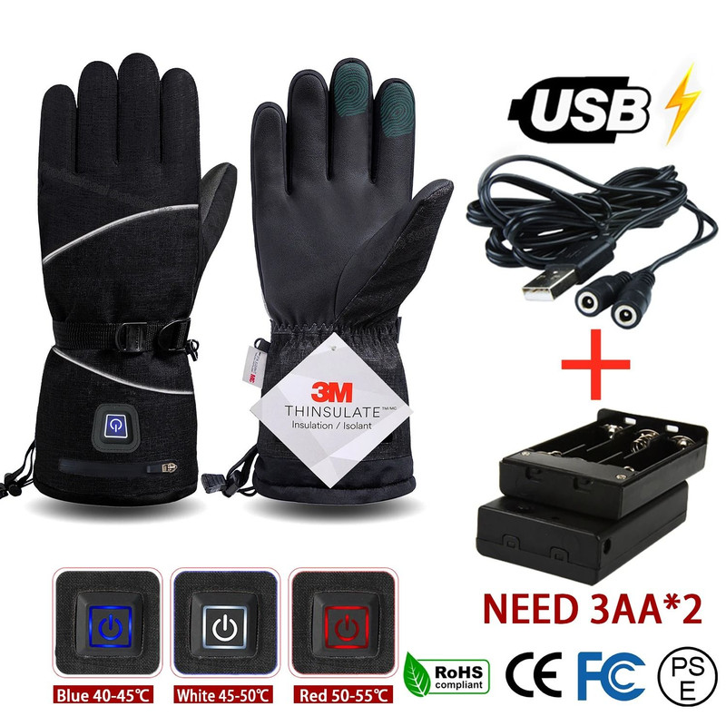 Winter Waterproof Cycling Gloves For Men Outdoor Sports Motorcycle Ski Running Full Finger Touch Sc 8